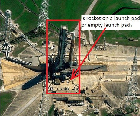 Launch pad occupancy detection output from AI model.