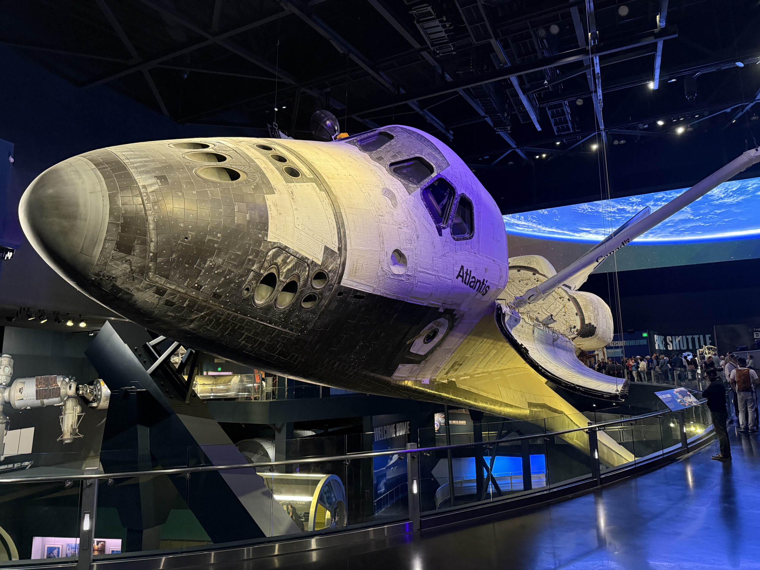 Space Shuttle Atlantis on display at the Kennedy Space Center Visitor Complex.