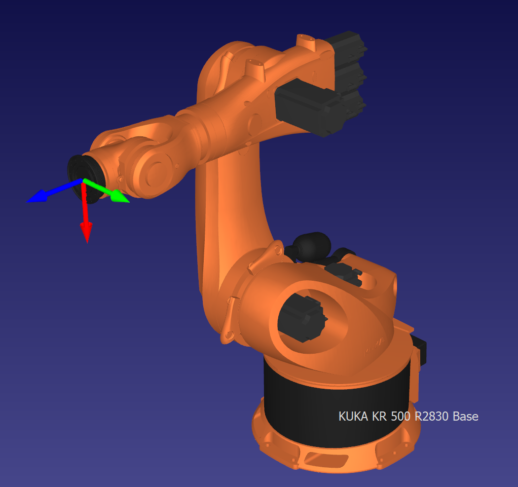 RoboDK validation image for the home FK pose.