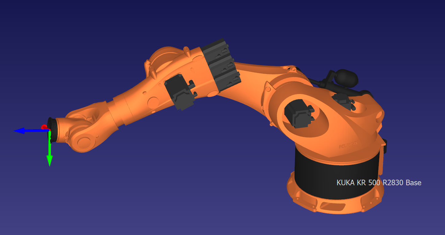 RoboDK validation image for a moderate FK pose.